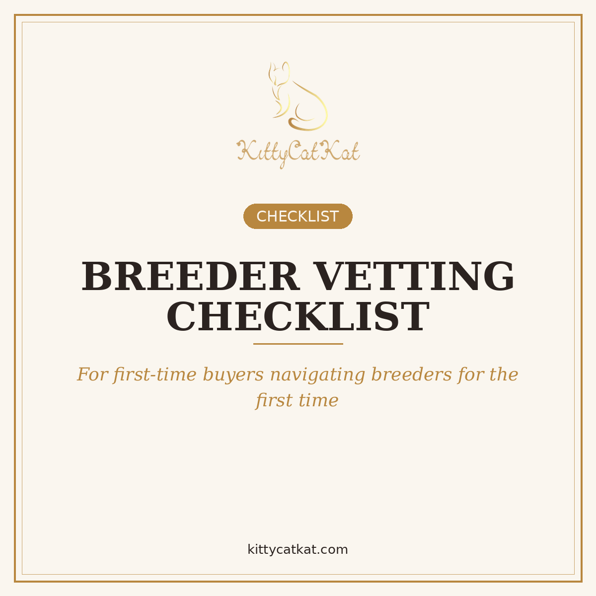 First-Time Buyer's Breeder Vetting Checklist