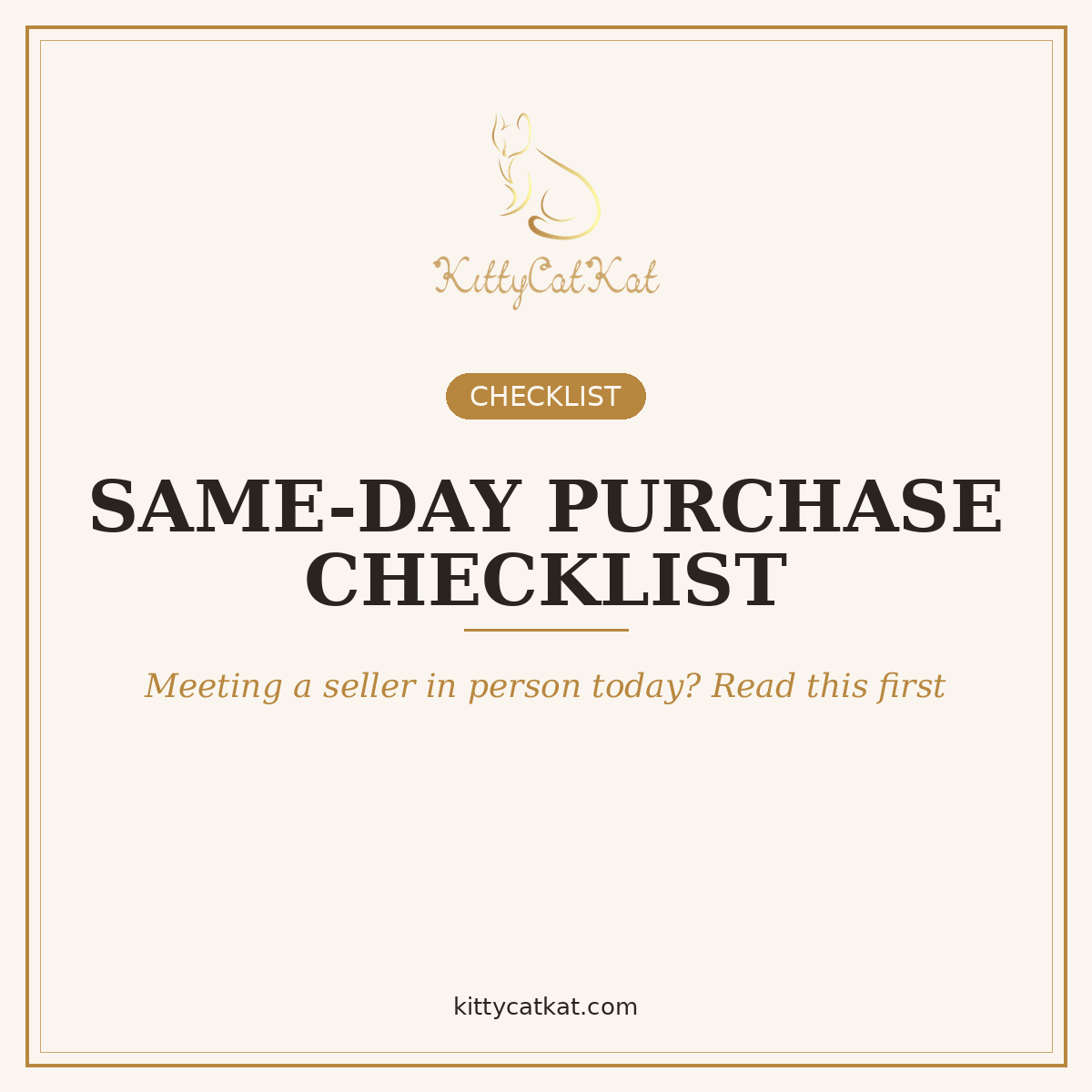Same-Day Purchase Emergency Checklist — In-Person Pickup Edition